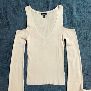 EXPRESS Pale Pink Ribbed Top XS